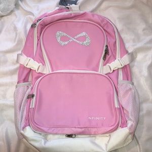 Nfinity pink rhinestone back pack